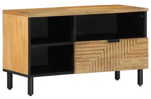 Barna tömör mangófa TV-szekrény 80 x 33 x 46 cm