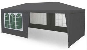 Kerti kereskedelmi pavilon sátor, 3x6 m, 6 fal, szürke, multigarden