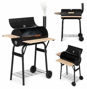 Nagy kerti grill hőmérővel, kémény, 3 polc, kerekek, multigarden