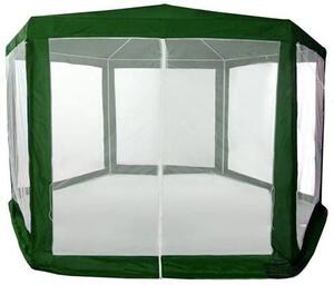 Kerti kereskedelmi pavilon sátor, 2x2x2 m, szúnyoghálóval, zöld, multigarden