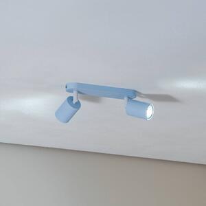 TK Lighting Livia mennyezeti spotlámpa, világoskék, 35 cm, 2 izzós, fém, GU10, dimmelhető, Kék, Gyermekszoba, fém