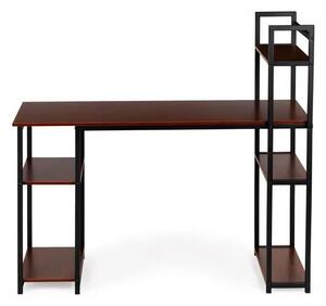 Loft tölgy íróasztal 6 polccal