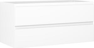Mexen Orio, fürdőszobaszekrény 100 cm, 2 fiókkal, matt fehér, 91A10-10047-2-BFF01