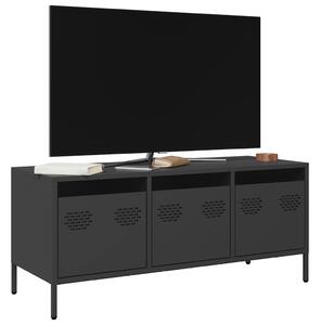 Fekete hidegen hengerelt acél TV-szekrény 101,5 x 39 x 43,5 cm