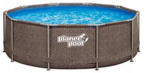 CF GROUP Frame Fémvázas medence, rattan mintás, tartozékok nélkül, 3,05 × 0,91 m