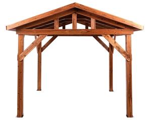 Pavilon SECCHIA 296 cm 350 cm Fenyőfa Barna/szürke