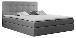 KONDELA Boxspring ágy, 180x200, szürke, KAMILIA