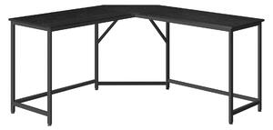 L-alakú íróasztal, 149 x 149 cm, sarokasztal, fekete