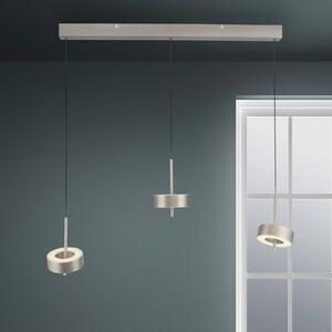 Q-Smart-Home Paul Neuhaus Smart LED függesztett lámpa Q-Rotate, alumínium 3 lámpás., dimmelhető, Alu / szürke / cink, Nappali / Étkező, Alumínium, Modern