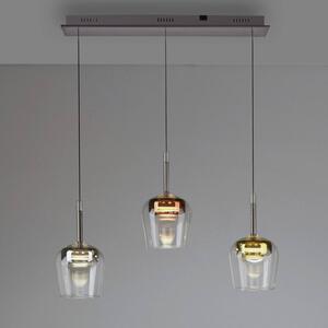 Q-Smart-Home Paul Neuhaus Smart LED-es függőlámpa Q-Kon többszínű 3-lámpás, dimmelhető, Többszínű, Nappali / Étkező, Üveg, Modern