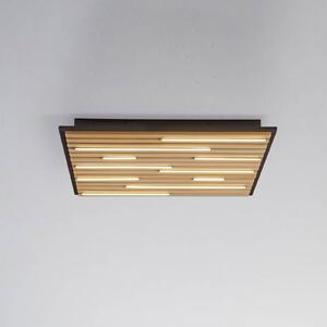 Q-Smart-Home Paul Neuhaus Smart LED-es mennyezeti lámpa Q-Acoustic fa 62 x cm, dimmelhető, Világos fa, Nappali / Étkező, Fa, Modern