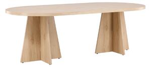 Asztal Dallas 4452, Fényes fa, 76x115x230cm, Közepes sűrűségű farostlemez