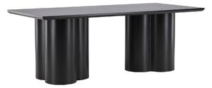 Asztal Dallas 4447, Fekete, 76.5x100x210cm, Közepes sűrűségű farostlemez