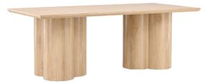 Asztal Dallas 4447, Fényes fa, 76.5x100x210cm, Közepes sűrűségű farostlemez