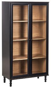 Üveges vitrin TINGLEDALE 80 cm Fekete