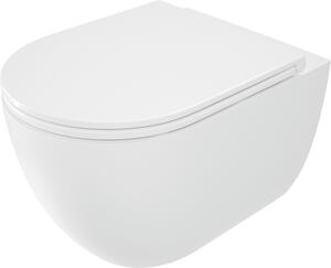 Deante Round wc csésze lassú záródású ülőkével függesztett igen fehér fényes CGRD6ZPW