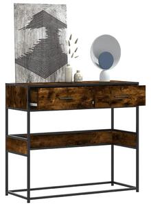 Füstös tölgy színű szerelt fa tálalóasztal 90x35x80 cm