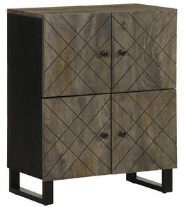 Sideboard Fekete 60x33x75 cm tömörfa Mango