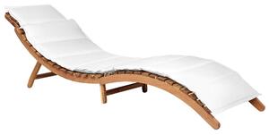 Lounge szék párnával Keményfa Törtfehér LUINO