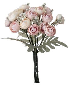 Boglárka selyemvirág csokor, átmérő: 13cm, magasság: 30cm - Barackos rózsaszín