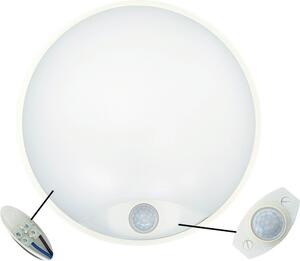 Kültéri LED lámpa mozgásérzékelővel Greenlux DITA Kör Fehér keret 14W 4000K