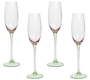Négydarabos pezsgőspohár szett DIOPSIDE 200 ml Rózsaszín