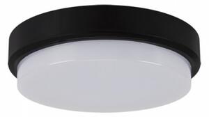 Strühm Aron 18 W-os ø210 mm kerek natúr fehér, fekete mennyezeti lámpa IP65-ös védettségű