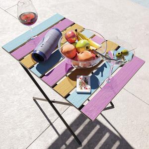 Összecsukható kerti asztal Cavallino 60x40x57 cm többszínű