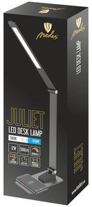 LED lámpa JULIET 12W dimmelhető, vezeték nélküli töltés, időzítő, USB
