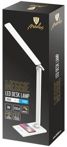 LED lámpa MEGGIE 8W dimmelhető, vezeték nélküli töltés, USB
