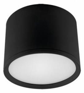Strühm Rolen 7 W-os ø100 mm fekete színű kerek natúr fehér mennyezeti lámpa IP20-as védettségű