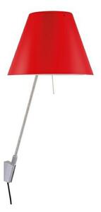 Costanzina Fali Lámpa Aluminium with Primary Red