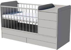 Reni kombi kiságy 120x60-as Szürke színben