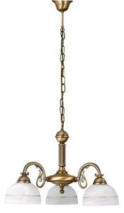 Csillár e27 3x40w bronz/fehér flossi