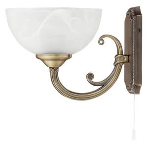 Beltéri fali lámpa e14 40w bronz/fehér alabástrom üveg marlene