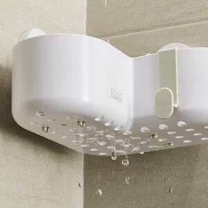 Fehér öntapadós műanyag fürdőszobai sarokpolc Duo - Joseph Joseph