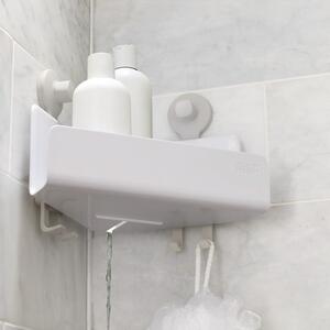 Fehér öntapadós műanyag fürdőszobai sarokpolc készlet 2 db-os EasyStore - Joseph Joseph