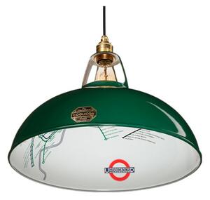 Nagy 1933-as design függő világítás, Ø 40 cm, zöld