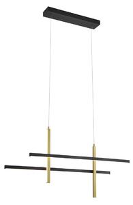 Design függőlámpa H fekete arannyal, LED-del, 3 fokozatban dimmelhető - Joy