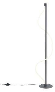 Modern állólámpa fekete, LED-del, 3 fokozatban dimmelhető - Twirl