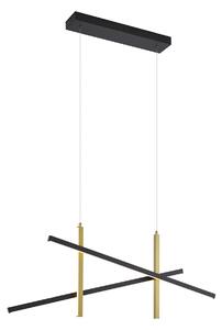 Design függőlámpa X fekete arannyal, LED-del, 3 lépésben dimmelhető - Joy
