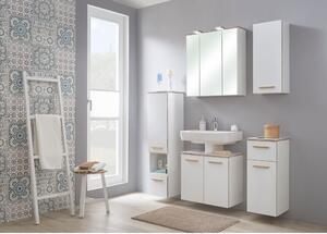 Fehér függő fürdőszoba szekrény tükörrel 65x70 cm Set 931 - Pelipal