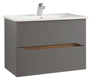 Szürke függő szekrény mosdókagyló nélkül 72x51 cm Set 357 - Pelipal