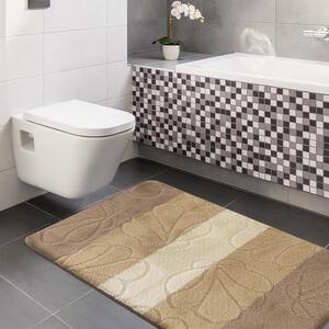 Fürdőszoba szőnyegkészlet bézs színben 50 cm x 80 cm + 40 cm x 50 cm
