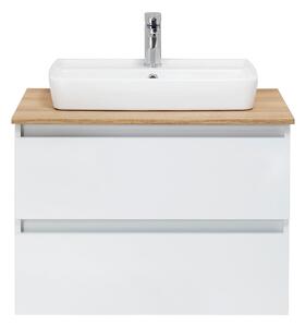 Fehér függő szekrény mosdókagyló nélkül 75x53 cm Set 360 - Pelipal