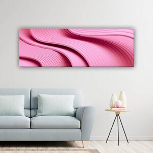 120x50cm - Rózsaszín 3D ívek vászonkép