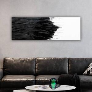 120x50cm - Fekete-fehér máz vászonkép