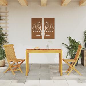 VidaXL tömör akácfa kerti étkezőasztal 110 x 55 x 75 cm