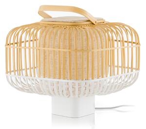Asztali lámpa Forestier, Bamboo Square S, Fehér, Nappali, Bambusz, Dizájn