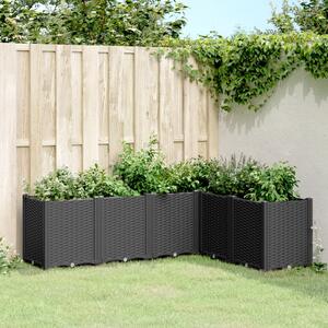VidaXL fekete polipropilén kerti ültetőláda 160 x 120 x 53 cm